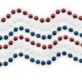 7.5 Mm Bead Necklaces (Red, White & Blue)